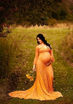 Ilgas Motinystės Suknelės Už Nuotrauką Šaudyti Sexy Nėrinių Išgalvotas Nėštumo Suknelės Rankovėmis Varpo Nėščioms Moterims Maxi Suknelė Fotografijos Rekvizitai