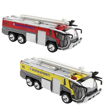 1:32 oro Uosto Fire Truck Gaisro Variklio, Elektros, Lieto Inžinerijos Transporto priemonių Automobilio Modelį Žaislas su Garso, Šviesos, Traukti Atgal, Dovanos